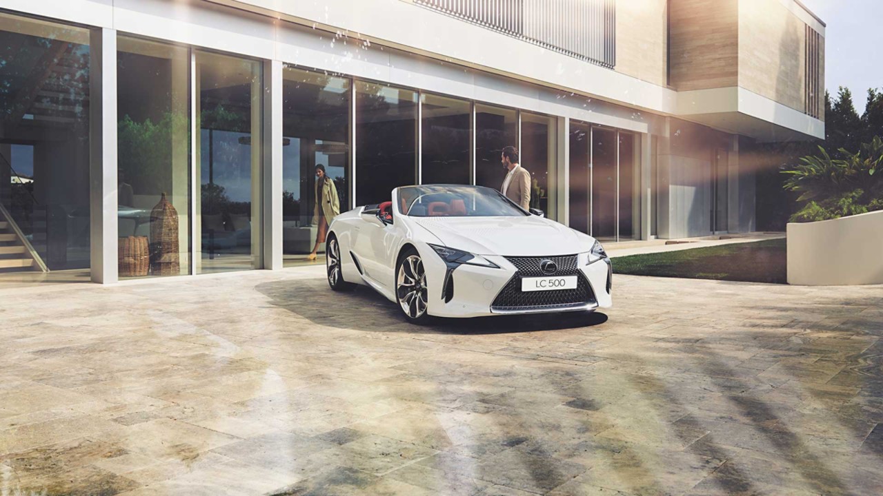 A parked Lexus Convertible