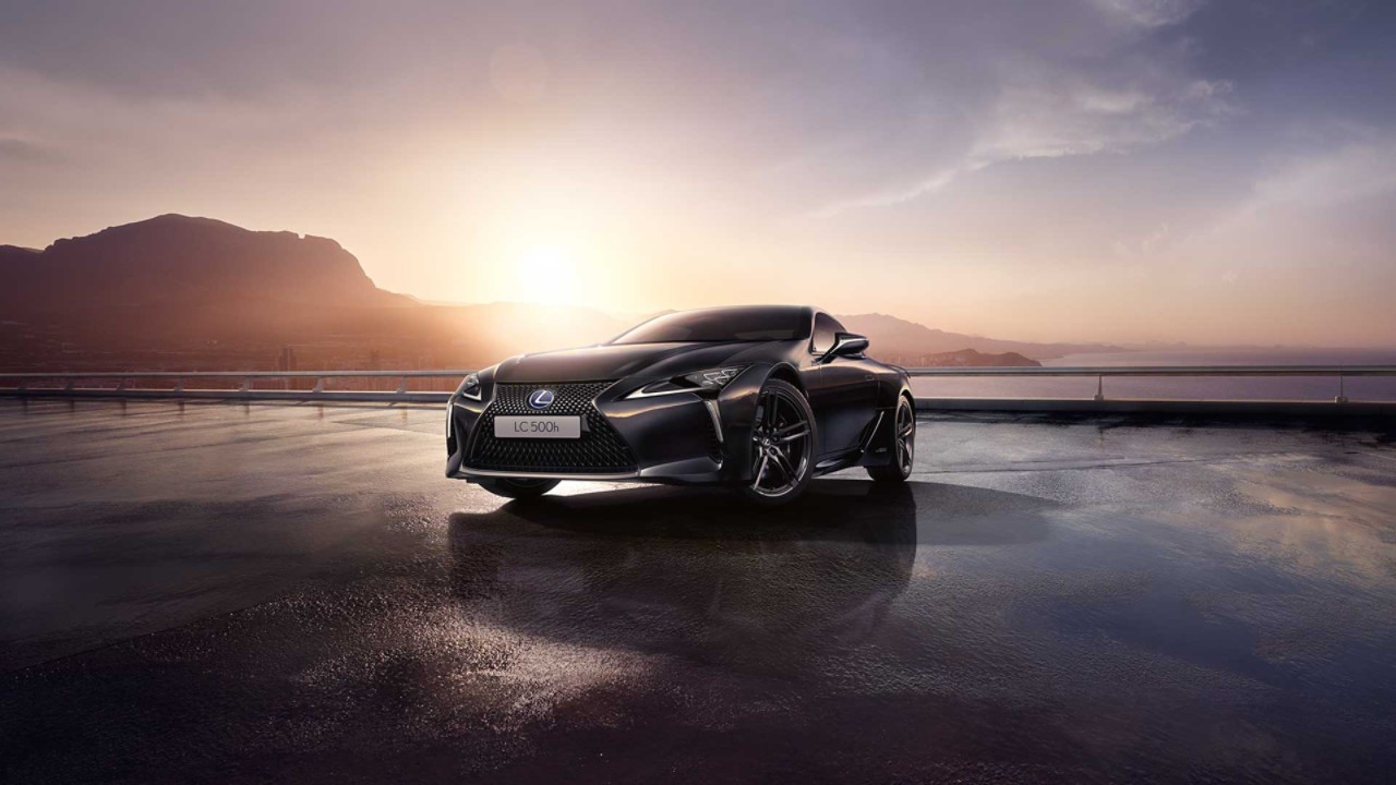 A parked Lexus LC