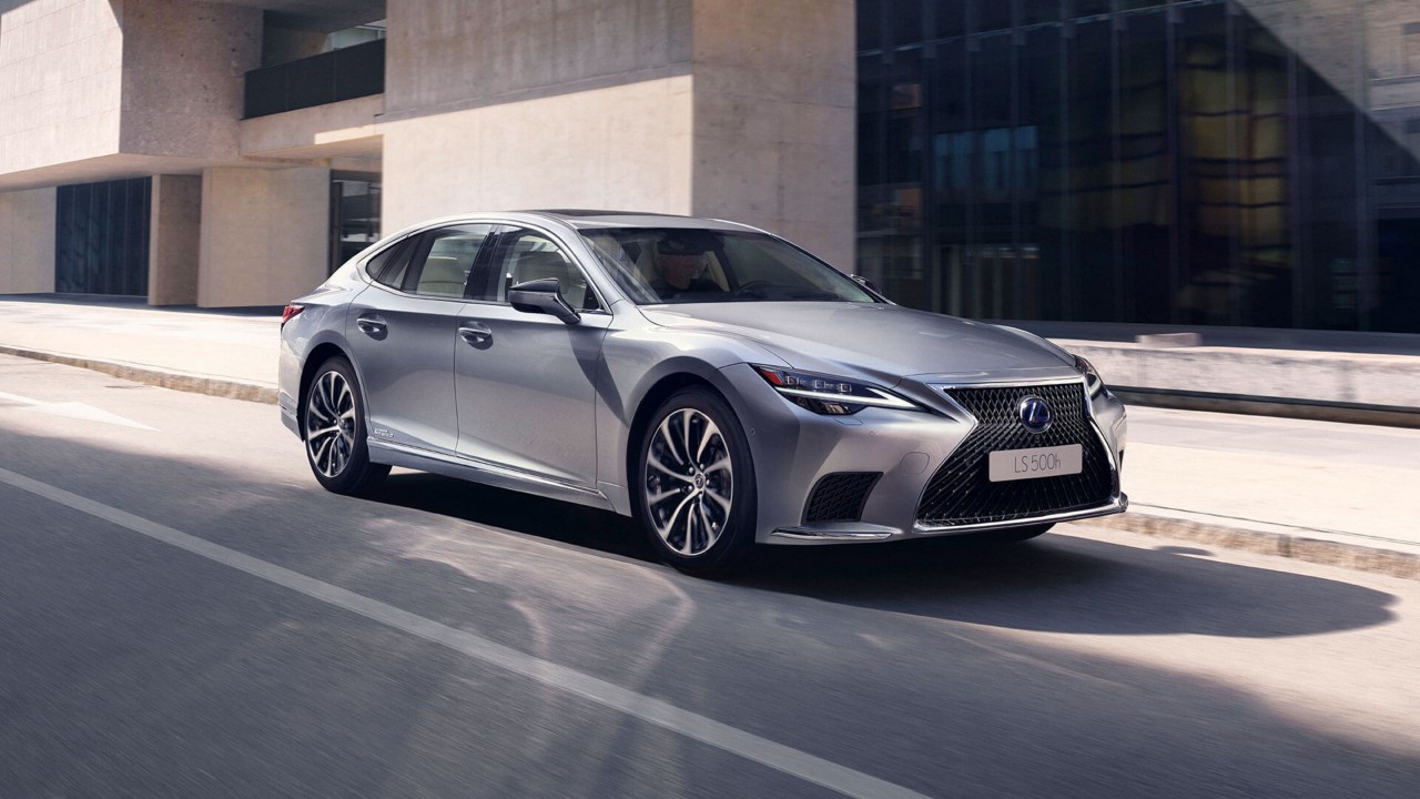 A parked Lexus LS