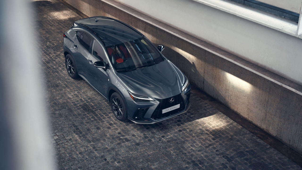 Raised view of a parked Lexus NX