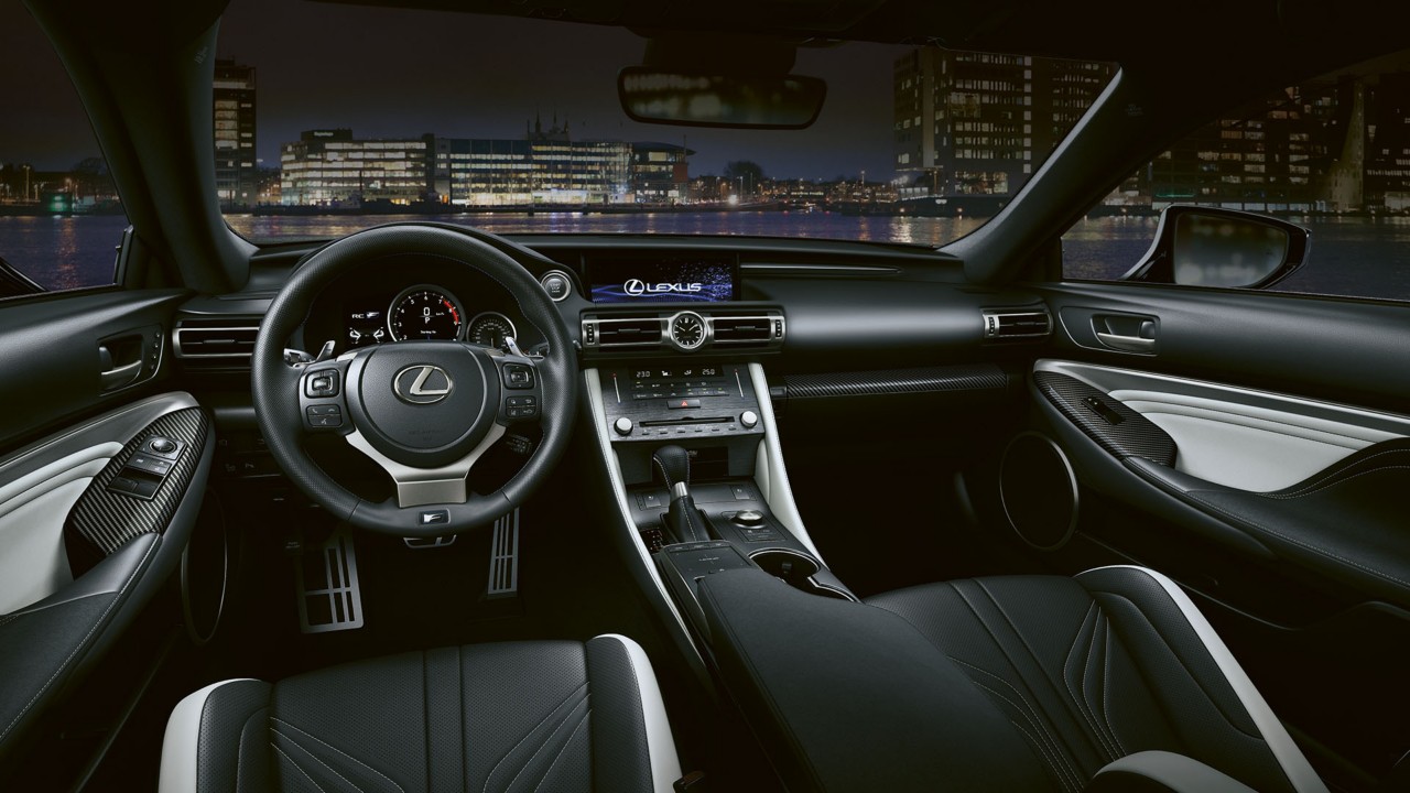 The cockpit of the Lexus RC F