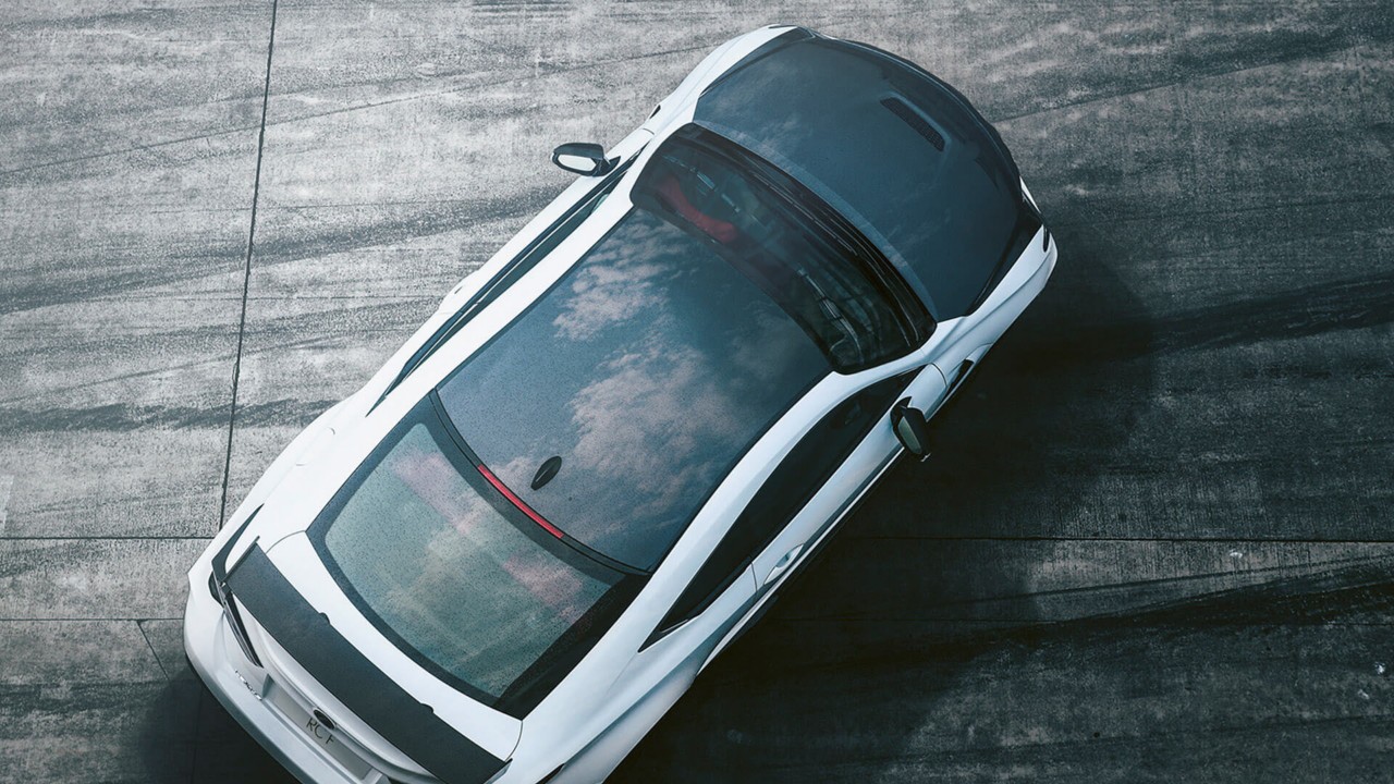 An aerial shot of the RC F Track Edition