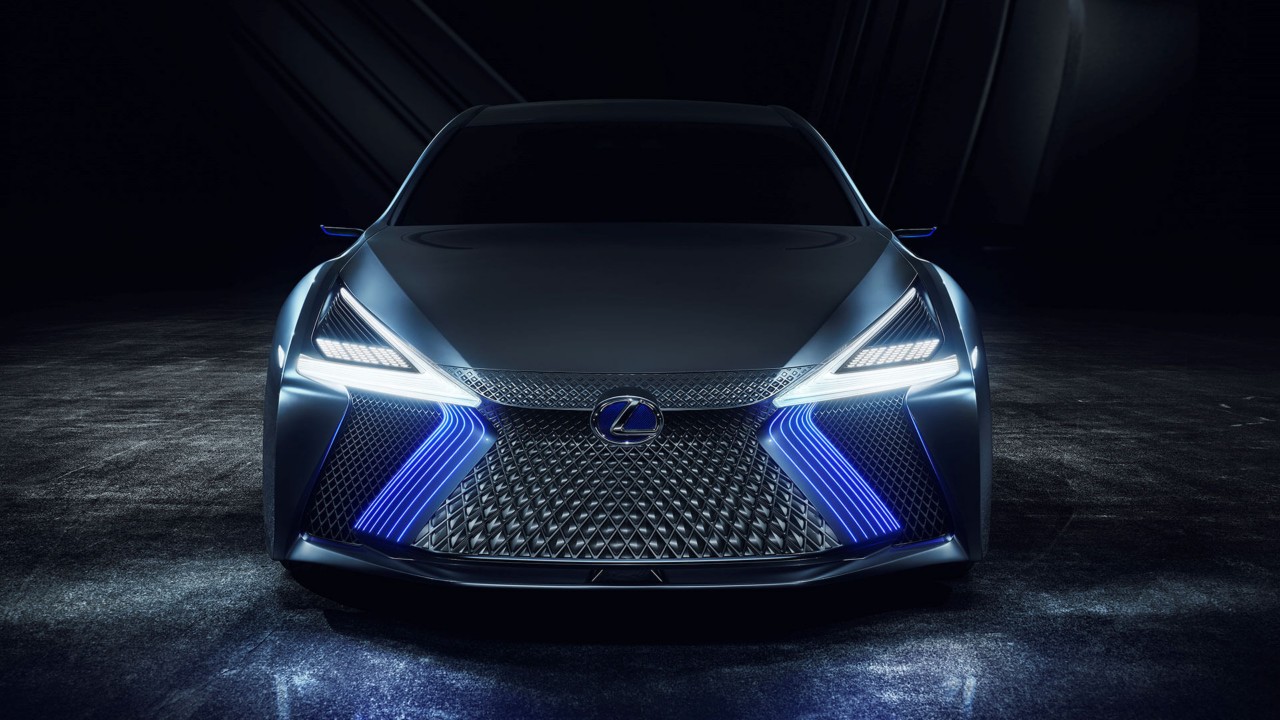 Front view of the Lexus Premieres LS+ concept car