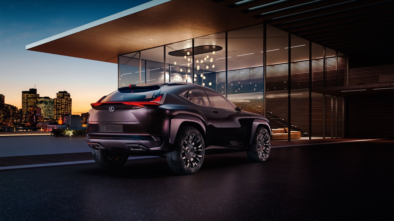 Lexus UX Compact Crossover concept car in a city location 
