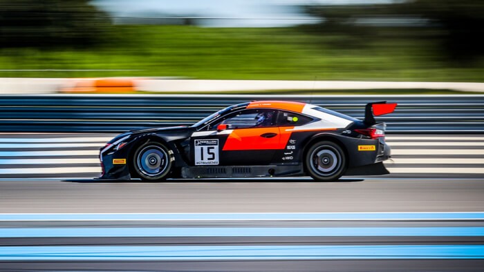 Lexus RC F motorsport on a race track 