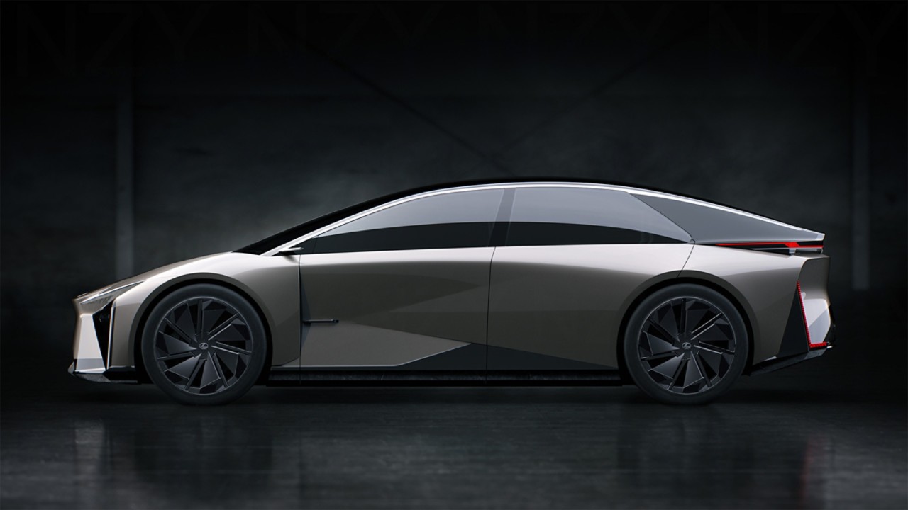 An side view of the LF-ZC concept car
