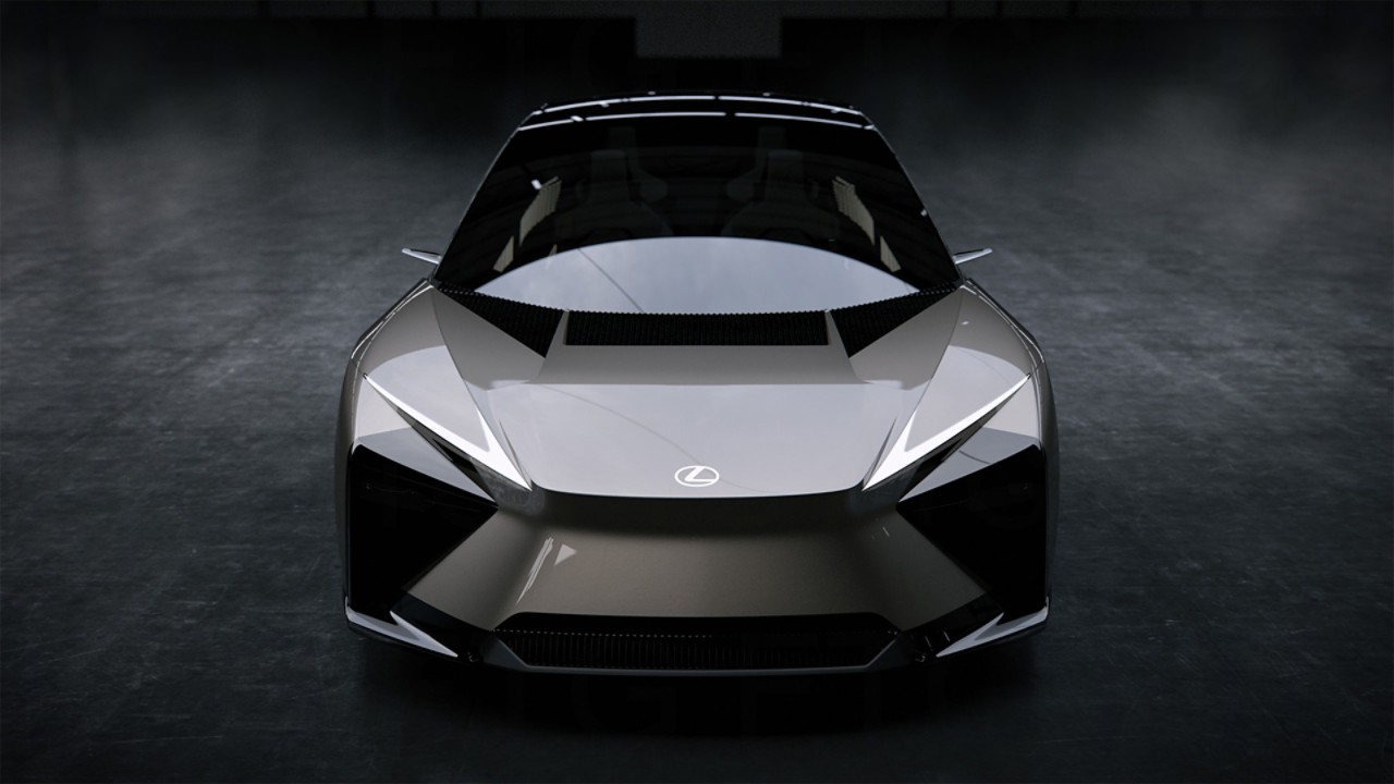 The front view of the LF-ZC concept car