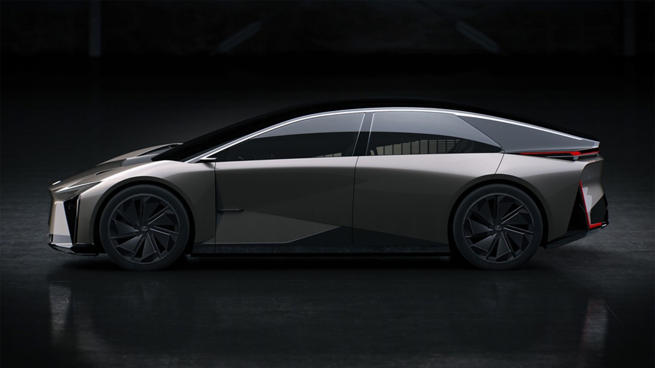 A side view of the LF-ZC concept car