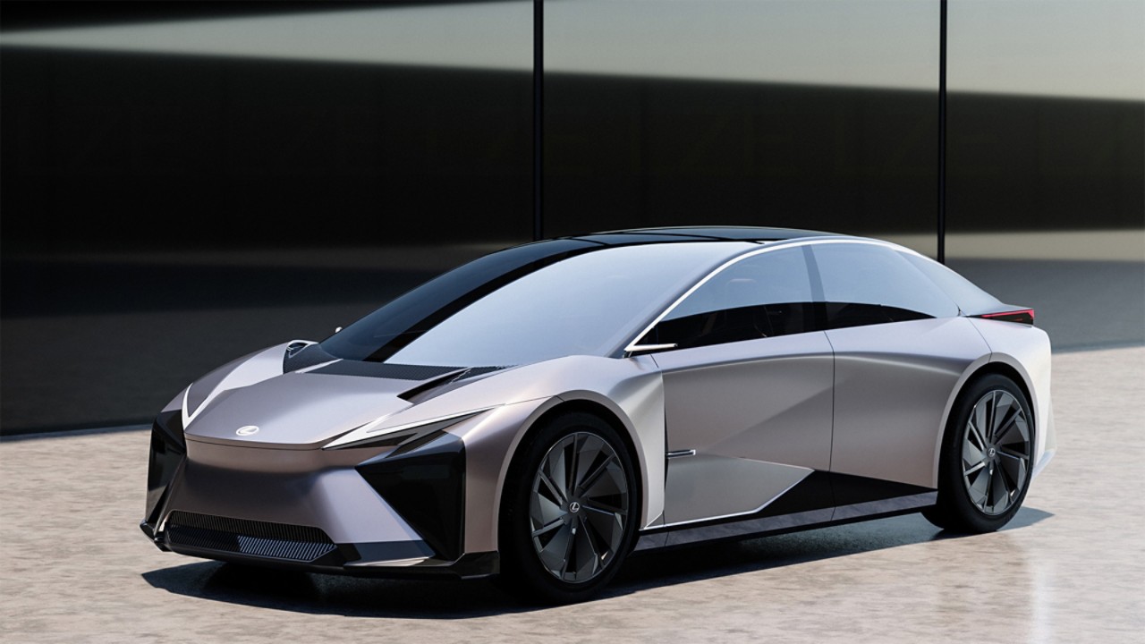 A side view of the LF-ZC concept car