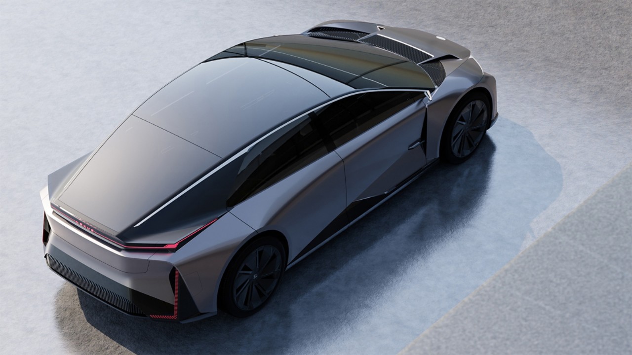An overhead view of the LF-ZC concept car