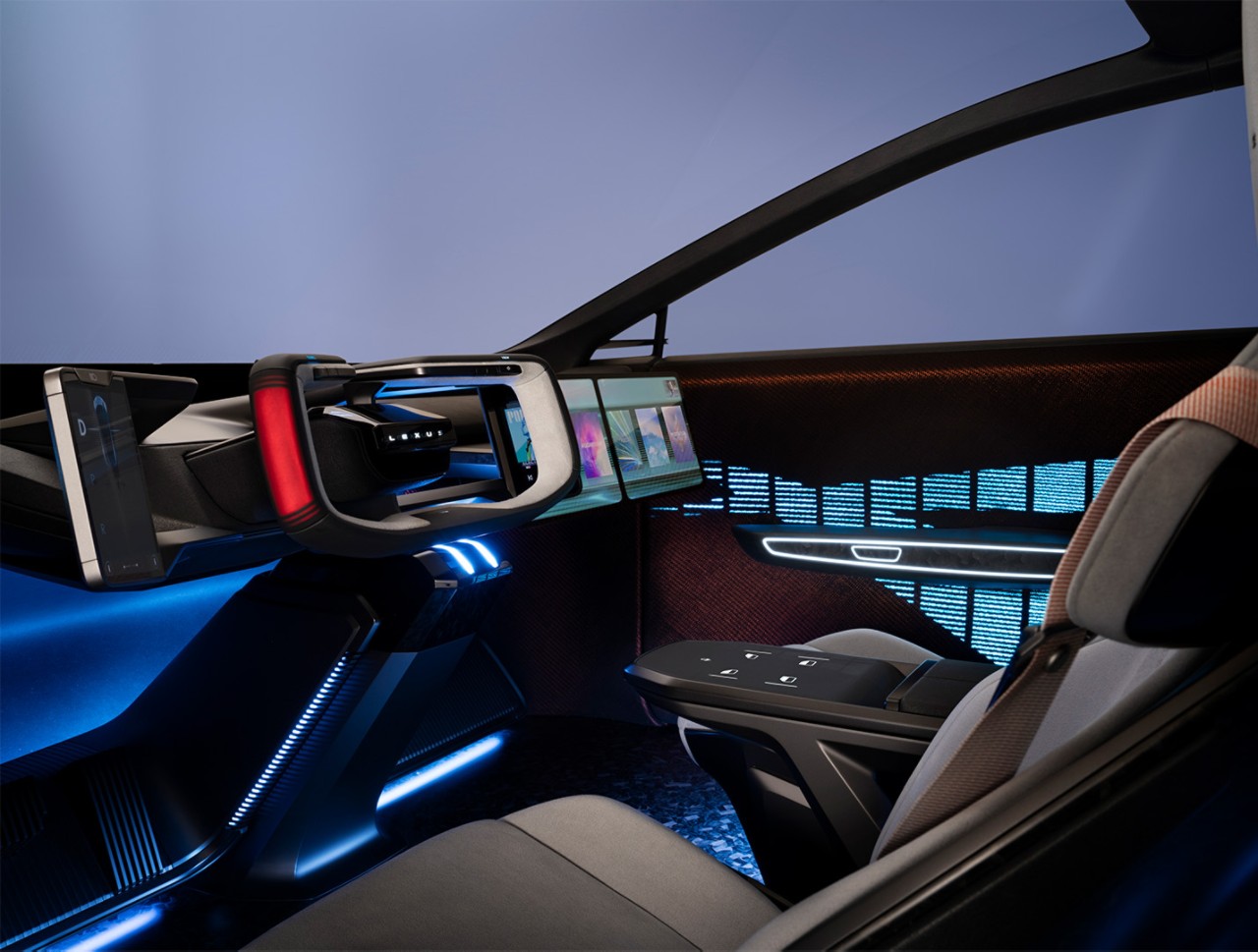 The inside of the Lexus LF-ZC Concept car
