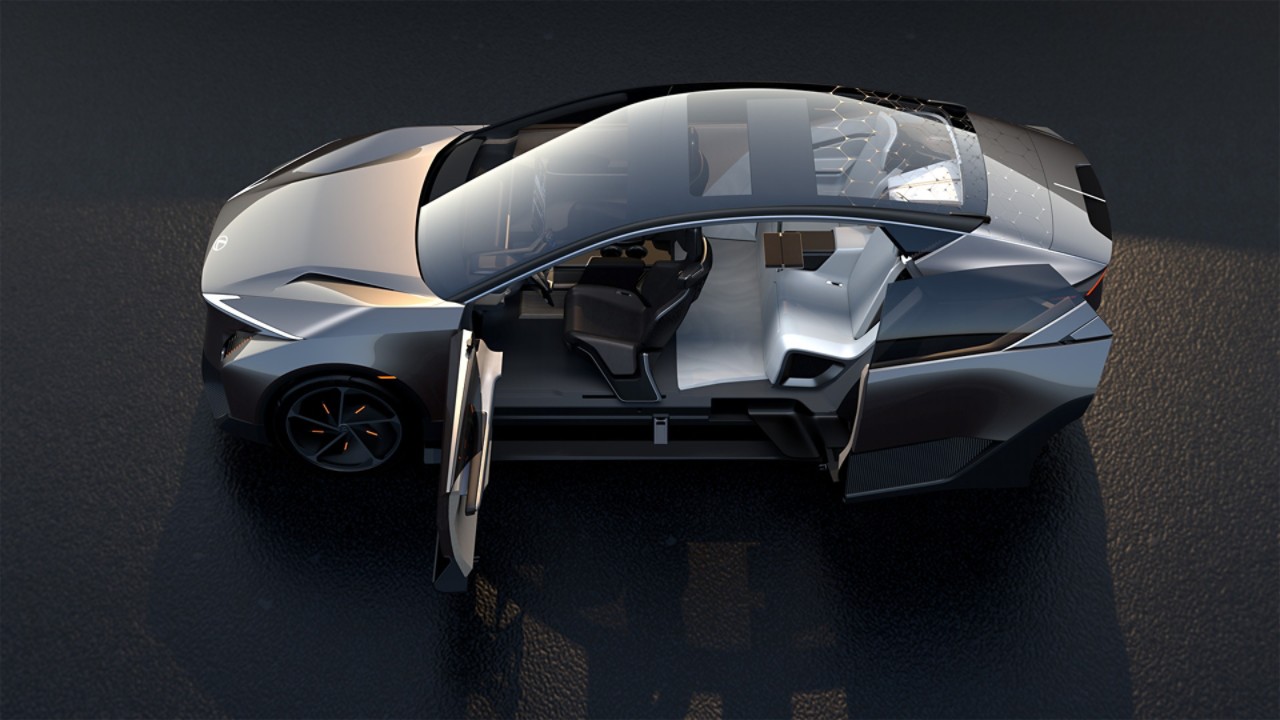 An overhead view of the LF-ZL concept car