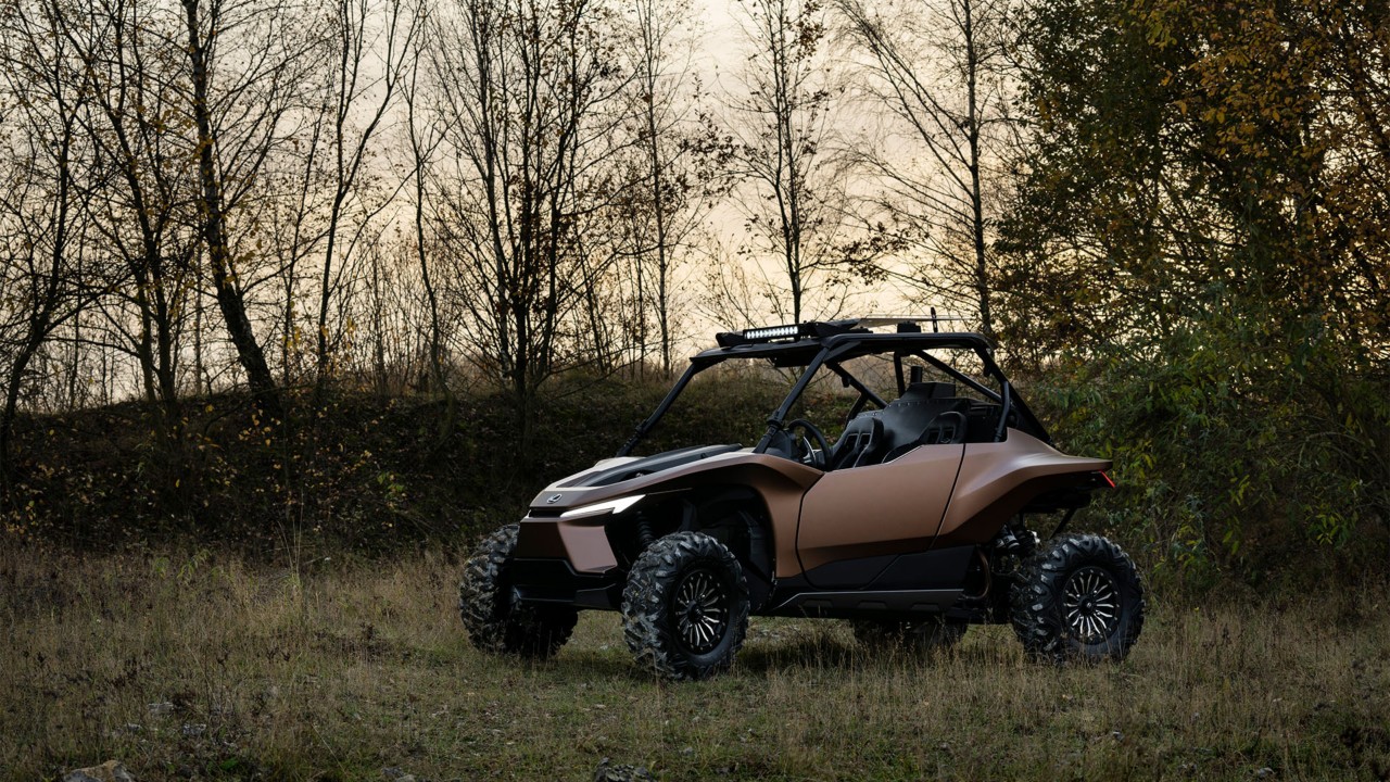 Lexus ROV Concept car parked in a wooded area