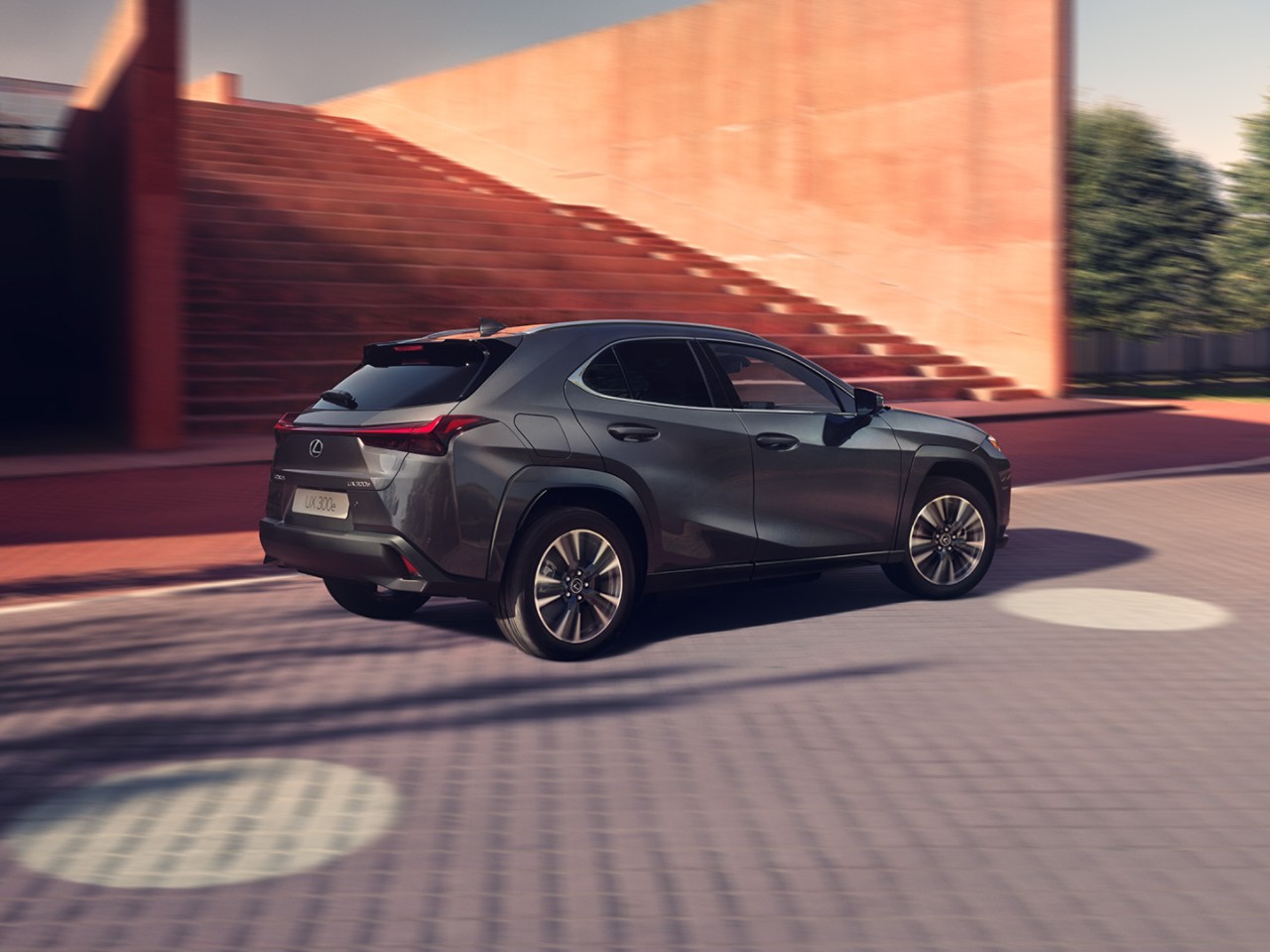 Lexus UX 300e driving